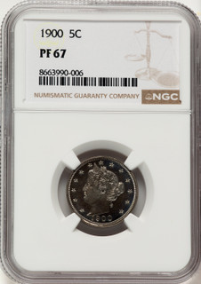 1900 5C Proof Liberty Nickel NGC PR67