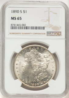 1890-S Morgan Dollar NGC MS65