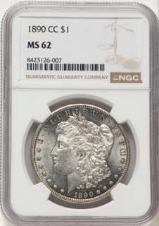 1890-CC Morgan Dollar NGC MS62