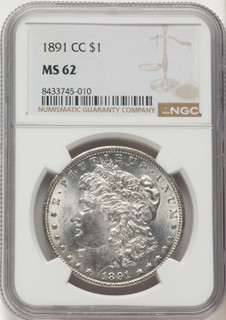 1891-CC Morgan Dollar NGC MS62