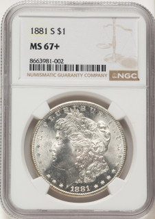 1881-S Morgan Dollar NGC MS67+