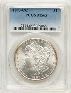 1883-CC Morgan Dollar PCGS MS65