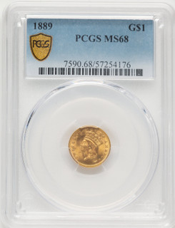 1889 G$1 Gold Dollar PCGS MS68