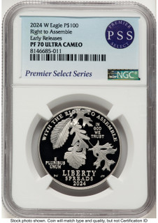 2024-W Proof Platinum Eagle 1 oz ER Premier Select Series NGC PF70