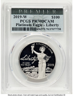 2019-W Proof Platinum Eagle 1 oz Premier Label PCGS PR70