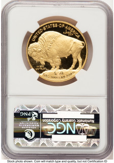 2009-W Proof Gold Buffalo 1 oz ER Blue NGC PF70