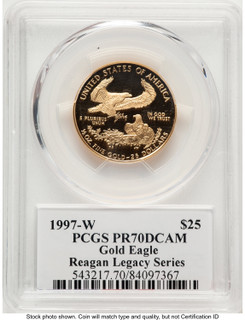 1997-W Proof Gold Eagle 1/2 oz Reagan Legacy Series Michael Reagan PCGS PR70