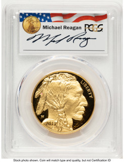 2019-W Proof Gold Buffalo 1 oz Reagan Legacy Series Michael Reagan PCGS PR70