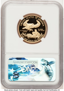 2017-W Proof Gold Eagle 1/2 oz FDI 225th Anniversary Label NGC PF70