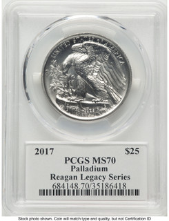 2017 Palladium Eagle 1 oz Reagan Legacy Series Michael Reagan PCGS MS70