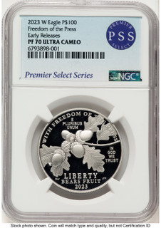2023-W Proof Platinum Eagle 1 oz ER Premier Select Series NGC PF70