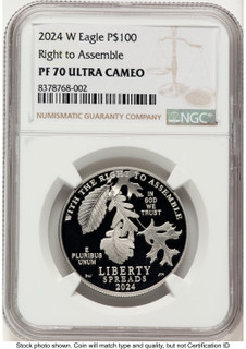 2024-W Proof Platinum Eagle 1 oz Brown Label NGC PF70