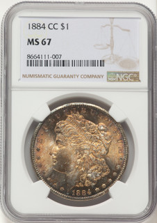 1884-CC Morgan Dollar NGC MS67