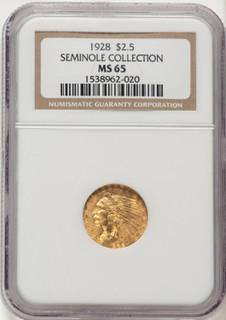 1928 $2.50 Indian Quarter Eagle NGC MS65
