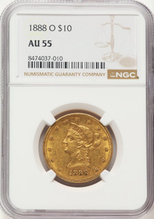 1888-O $10 Liberty Eagle NGC AU55