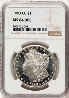 1883-CC DM Morgan Dollar NGC MS64