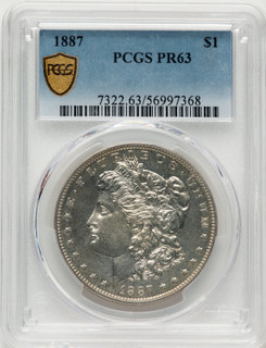 1887 Proof Morgan Dollar PCGS PR63
