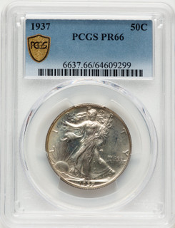 1937 50C Proof Walking Liberty Half Dollar PCGS PR66