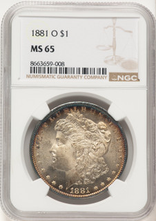 1881-O Morgan Dollar NGC MS65