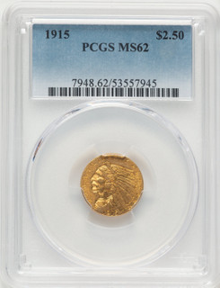 1915 $2.50 Indian Quarter Eagle PCGS MS62