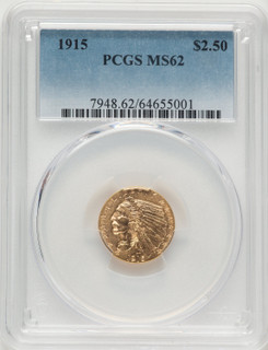 1915 $2.50 Indian Quarter Eagle PCGS MS62
