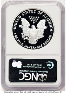 2007-W Proof Silver Eagle 1 oz ER Blue NGC PF70