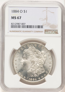 1884-O Morgan Dollar NGC MS67