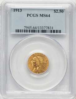 1913 $2.50 Indian Quarter Eagle PCGS MS64