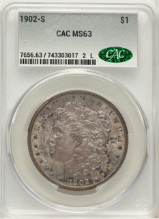 1902-S Morgan Dollar CACG MS63