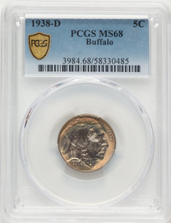 1938-D 5C Buffalo Buffalo Nickel PCGS MS68