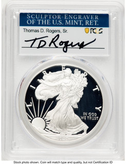 2020-S Proof Silver Eagle 1 oz TD Rogers PCGS PR70