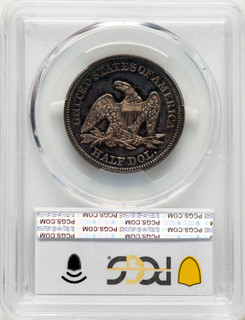 1858 50C Proof Seated Half Dollar PCGS PR65