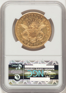1876-CC $20 Brown Label Liberty Double Eagle NGC XF45