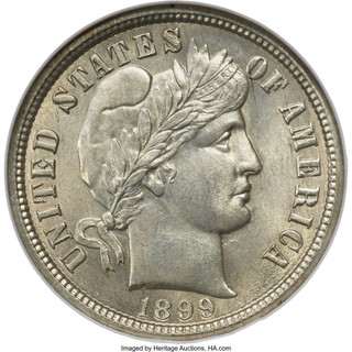 1899-O 10C Barber Dime NGC MS65