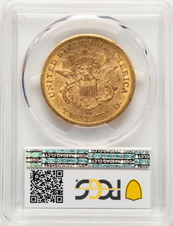 1858-S $20 Liberty Double Eagle PCGS MS60