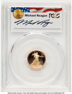 2019-W Proof Gold Eagle 1/10 oz FDI Reagan Legacy Series Michael Reagan PCGS PR70