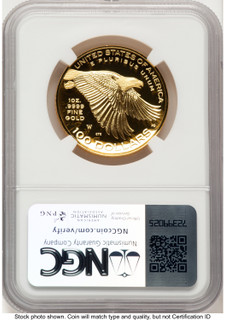 2017-W G$100 American Liberty High Relief 2024 West Point Mint Hoard Bunting Flag NGC PF70