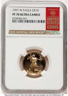 1997-W Proof Gold Eagle 1/4 oz Red Book NGC PF70