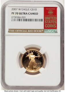 2007-W Proof Gold Eagle 1/4 oz Red Book NGC PF70