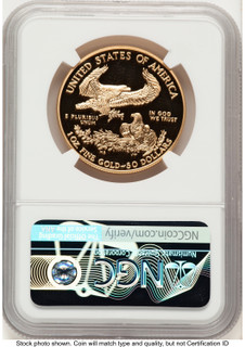 2001-W Proof Gold Eagle 1 oz Mike Castle NGC PF70