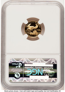1989-P Proof Gold Eagle 1/10 oz Brown Label NGC PF70