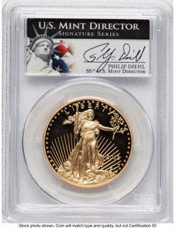 2013-W Proof Gold Eagle 1 oz Philip Diehl PCGS PR70
