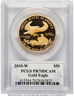 2010-W Proof Gold Eagle 1 oz Philip Diehl PCGS PR70