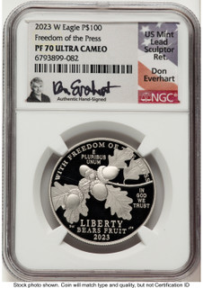 2023-W Proof Platinum Eagle 1 oz Don Everhart NGC PF70