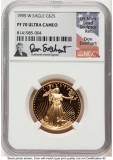 1995-W Proof Gold Eagle 1/2 oz Don Everhart NGC PF70