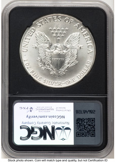 1991 Silver Eagle Anna Cabral NGC MS70