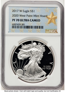 2017-W Proof Silver Eagle 1 oz 2020 West Point Mint Hoard WP Star Label NGC PF70