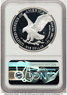 2021-S TY2 Proof Silver Eagle 1 oz ER Eagle 35th Anniversary Label NGC PF70