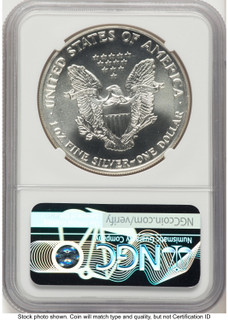 1990 Silver Eagle Brown Label NGC MS70