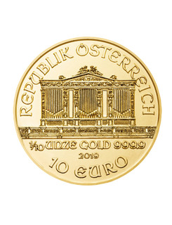 2019 1/10 oz Austrian Gold Philharmonic Coin